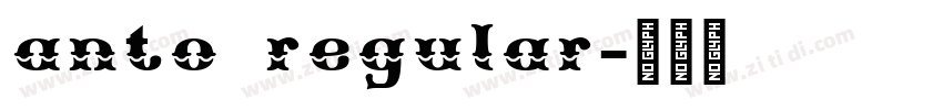 anto regular字体转换